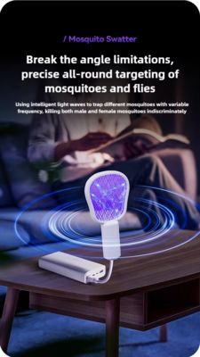 JZ 3 in 1 USB Type Portable Mosquito Lamp with Night Light and High Voltage Swatter Safe Wet Bug Zapper Solid State поставщик