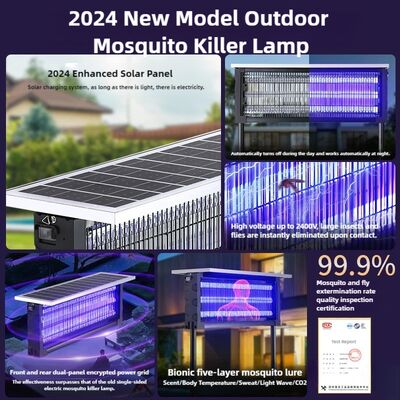 Modern Solar Mosquito Killer Lamp Energy Saving with Easy Cleaning Electric Shock for Outdoor Place Mosquito Control Bug Zapper поставщик